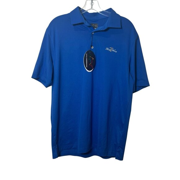 Greg Norman Other - Greg Norman Polo Shirt Mens M Blue Trump Winery Logo Golf Performance NWT VA USA